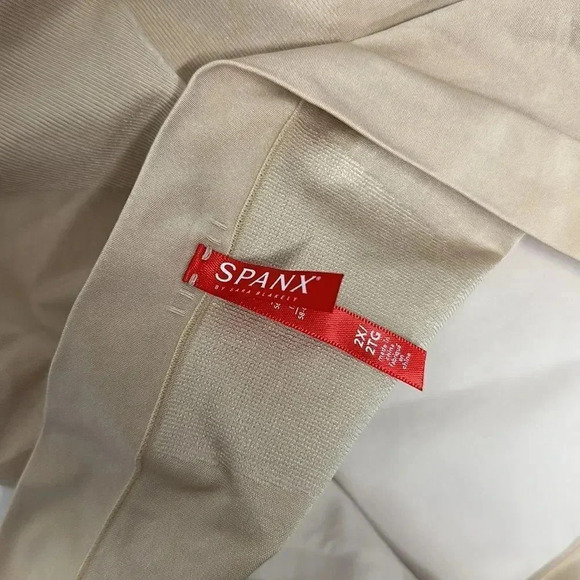 Spanx OnCore Shaping Underwear High Waisted Mid Thigh Soft Nude Tan Plus Size 2X - Picture 6 of 8